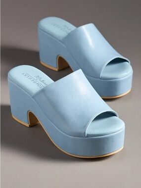 Matisse X Anthropologie | Baby Blue Terry Platform Mule Sandal 8